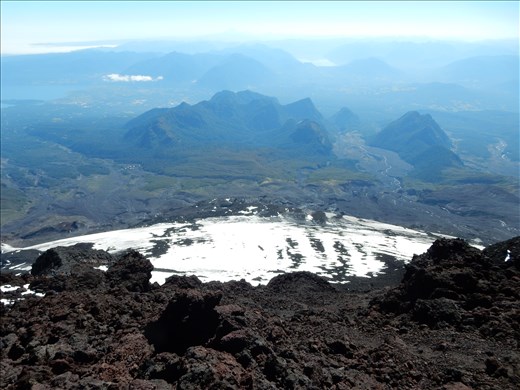 Great view of Pucon from the rim of the crater. 