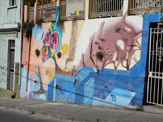 Incorporating vegetation into the art. Pretty clever. 