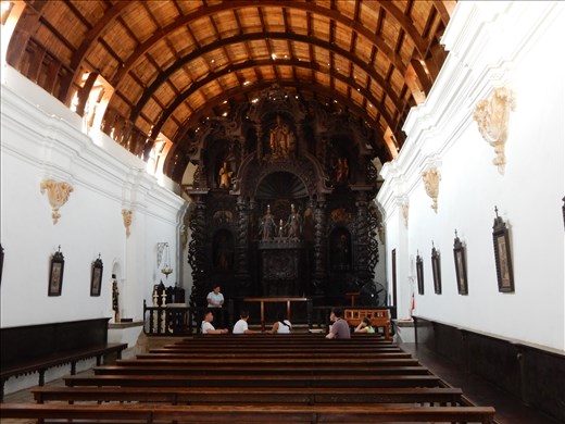 The church suffered some serious damage to the roof from a earthquake in 2007. Its now made of wood instead of brick. 