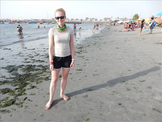 We spent the night in a fishing town called Paracas. Being the beach snobs that we are we didn't go into the water. It was very cold and full of seaweed. 