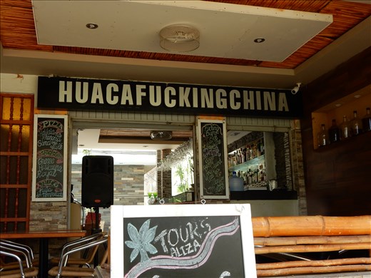 Name of a bar in Huacachina.