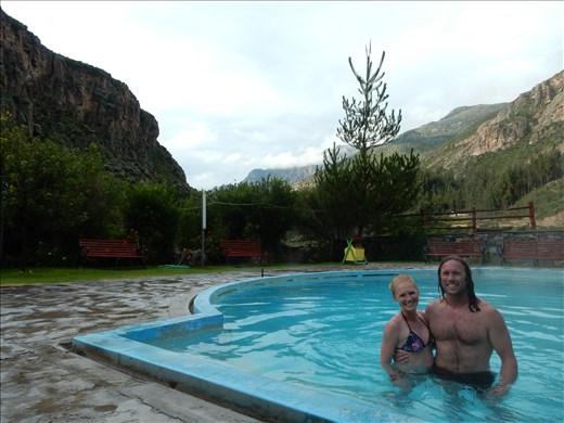 Enjoyed hot springs in the town of Chivay.