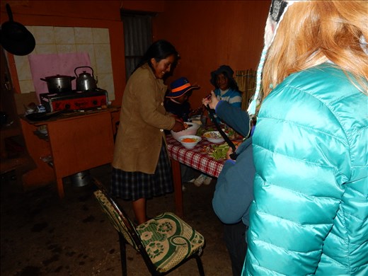 After we made it back home from the temple we watched our host family prepare dinner. 