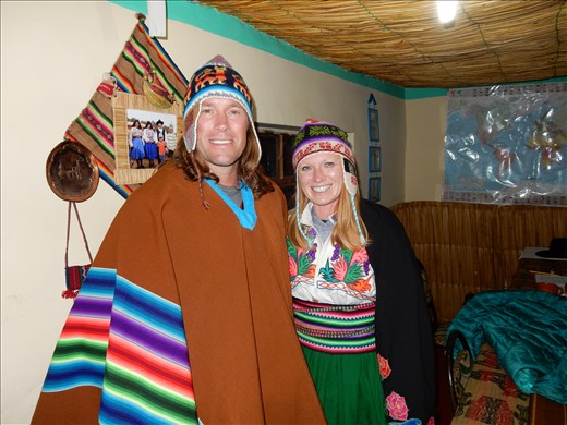 After dinner we were dressed up and taken to a fiesta. 