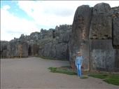 Toured the Inca ancient walled complex Sacsayhuaman in Cusco. Still left wondering how they moved and shaped these giant rocks. : by danidawnandstevo, Views[311]