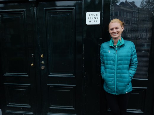 Visited the Anne Frank house this morning. 