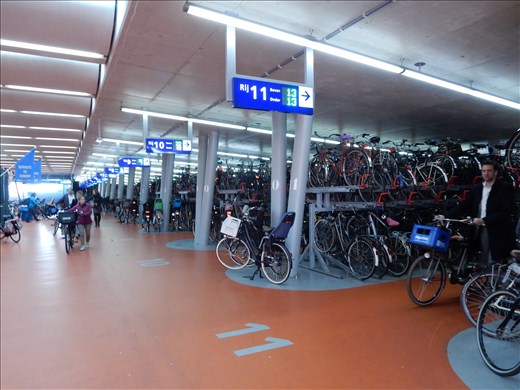 So many bikes here there is underground bicycle parking garages. 