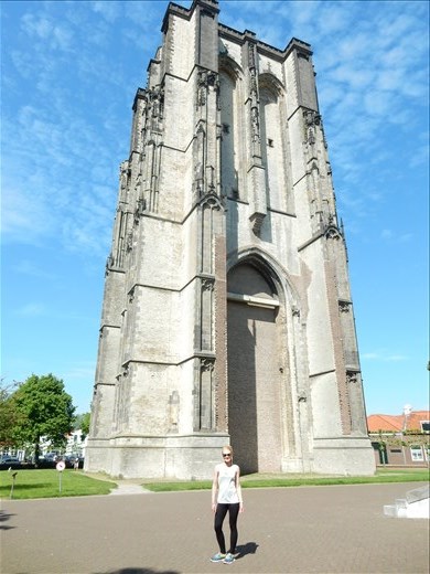 Sint Lievensmonstertoren is a 203 foot tall unfinished church tower in the town of Zierikzee. Work began on the tower in 1454 and it was planned to be the largest tower in the world at 669 feet however work on the tower stopped in 1530 when the town went through a financial crisis. 