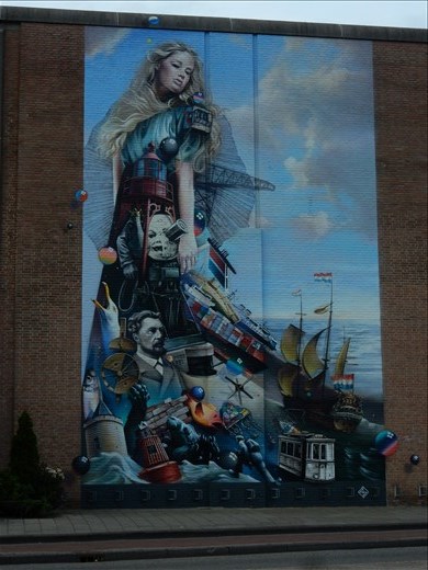 This mural sums up the history of Vlissingen. 