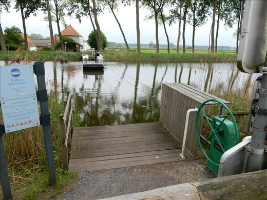 Hand crank ferry called a 