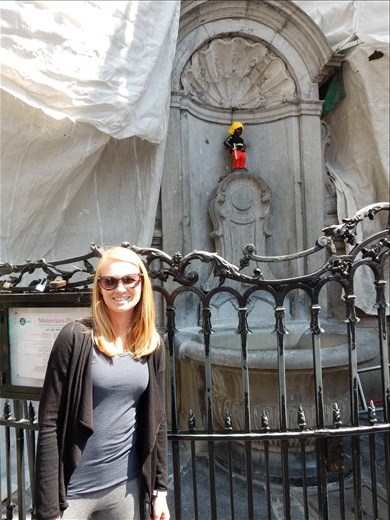 Manneken Pis (Little Man Pee) in Brussels is a very popular tourist attraction. Legend has it the baby was hung in a tree during a battle and peed on enemy soldiers. 