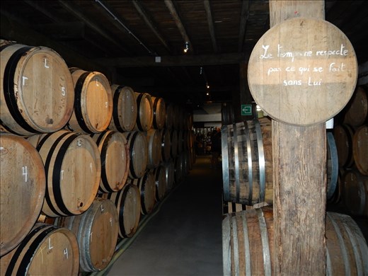 Cantillon Brewery barrel store. The sign says, 
