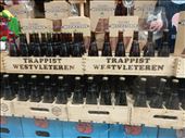 Found a beer store that sold the holy grail of beers, the Westvleteren 12  aka the Westy 12. This Trappist beer brewed by monks is considered the best beer in the world and can only be obtained by calling their beer hotline and reserving one case. You must drive to the town of Ypres, then after presenting appropriate iD and vehicle licence plate you can pick it up. Beer store was selling one bottle for $15 euro. This beer is so cool it doesn't even have a label. : by danidawnandstevo, Views[342]