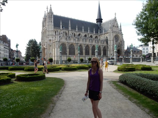 Our Lady of the Sablon Church. Construction began in 1400 and it took over a century to build. It's a replica of Notre Dame Paris only smaller. 