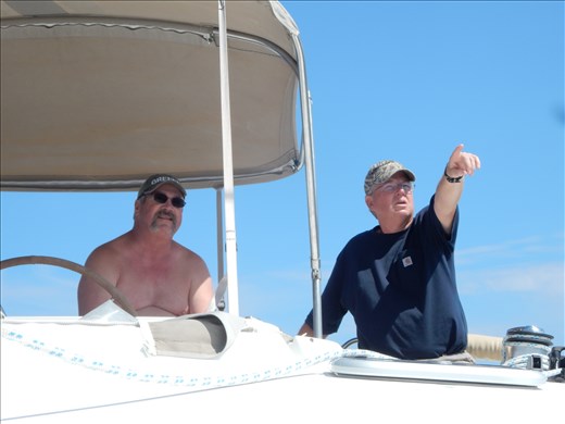 Land, ho! Santorini ahead. 