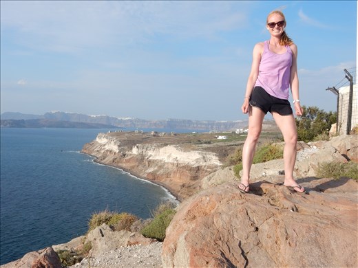 South side Santorini by Akrotiri Lighthouse. 