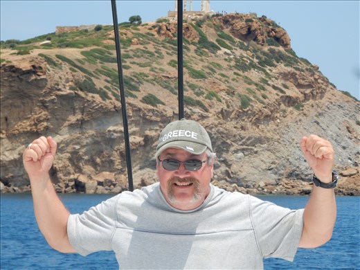 Anchor Man Dan and the Temple of Poseidon.