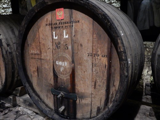 Putin even has a 2520 liter cask of wine stored here. 