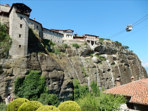 Supplies moved to the monasteries using zip lines. 