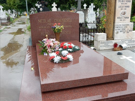 We were surprised to see flowers on their grave site. The bodies were exhumed in 2010 for DNA testing to prove to conspiracy theorists they were dead. 