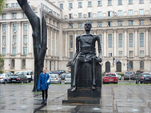 Statue of Iuliu Maniu former Prime Minister of Romania also known as Broken Man. 