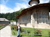 Voronet Monastery is one of the famous painted monasteries featuring an intense shade of blue called Voronet blue. Restoration is unable to be conducted because the color Voronet blue cannot be replicated. : by danidawnandstevo, Views[576]