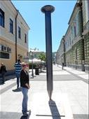 Nothing better than a town that can make fun of itself. The town of Sighetu Marmatiei is the northen most town on the map where a nail is used to hang it. : by danidawnandstevo, Views[281]