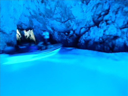 The Blue Cave really lived up to its name. 
