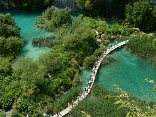Plitvice National Park. A choice of four different trails mostly on narrow boardwalk. 