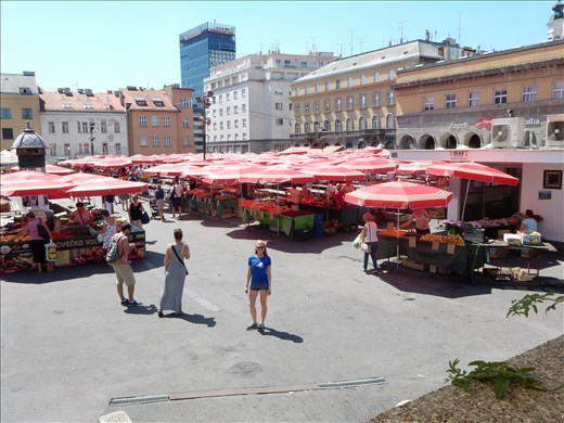 Dolac (Green) Market in Zagreb. 