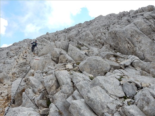 Danielle climbing Mount Vihren. 