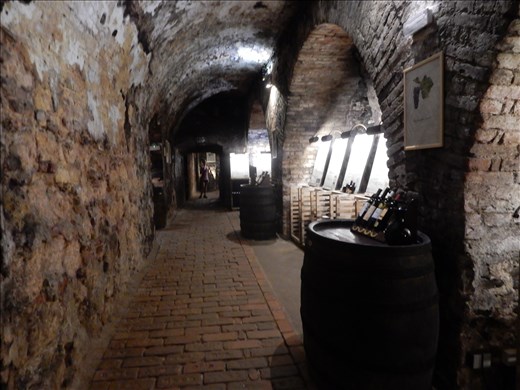 Some wine tasting in the Valtice Palace cellar. 