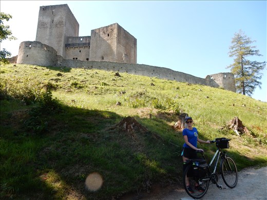 Castle Landstejn along the bike route. 