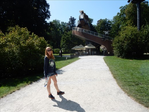 The Ceskey Krumlov outdoor Garden Revolving Theater is one of the few in the world. About eight plays are performed here each year. 
