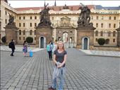 Prague Castle and some serious Fighting Giant violence at the entrance gate. : by danidawnandstevo, Views[424]