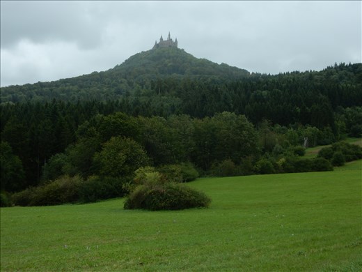 Hohenzollern Castle located atop Mount Hohenzollern. 