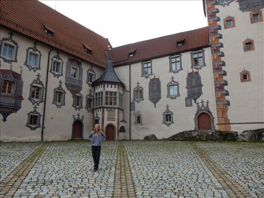 Castle of Fussen and its illusionistic paintings on the outer facades date from 1499 and are unique amongst German late-gothic architecture.