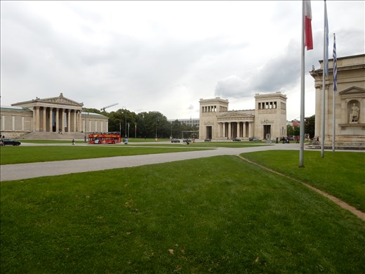 Konigsplatz Square was built in the 19th century and is modeled on the Acropolis in Athens. It was used during the Third Reich as a square for the Nazi Party's mass rallies but now is home to Munich's gallery and museum quarter. 