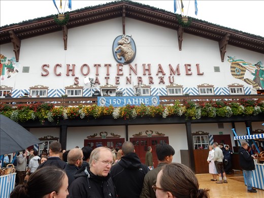 The first beer hall we hit up was Schottenhamel where the mayor taps the first keg. 