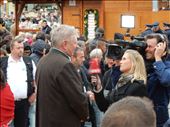 The mayor talking to the media about the big moment that will kick-off the 16 day festival where 7.7 million liters of beer will be served. : by danidawnandstevo, Views[309]