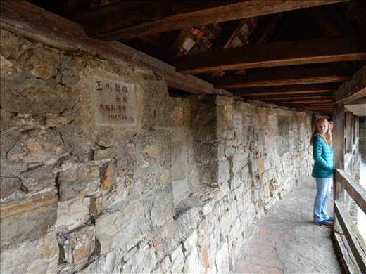 Rothenburg devised a way to generate funds for maintenance and restoration of the fortress wall. They offer plaques with your name embedded on the wall starting a 1200 euro for a meter.