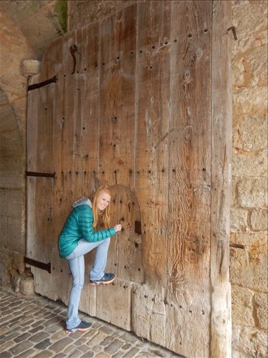 Most cities surrounded by fortress walls had a curfew for its citizens to be inside by a certain hour. The main gate at Rothenburg had a manhole that could be used for a small fee. 