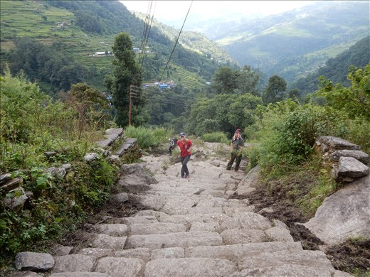 This sums up day one of the trek. Nothing but stairs. 