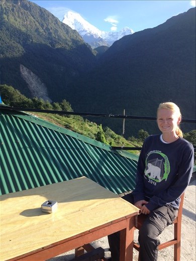 Getting ready to start day two after the most important meal of the day - breakfast which was usually milk coffee, eggs, Tibetan bread, muesli with warm milk, porridge and Yak cheese. 