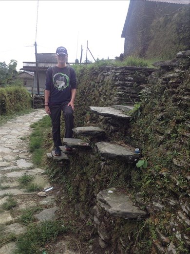 A great solution to get down from a terrace but can be a little tricky when wet. 