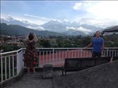 Great rooftop view of the Annapura Sanctuary for our hotel in Pokhara. Next up Gokyo Lakes region to look at Everest. : by danidawnandstevo, Views[507]