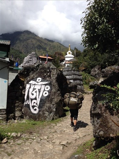 This was our porter Nabaritz. Five foot nothing and strong as an ox. 