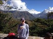 Enjoying a $7 pot of tea on the patio with a view of Everest. : by danidawnandstevo, Views[298]