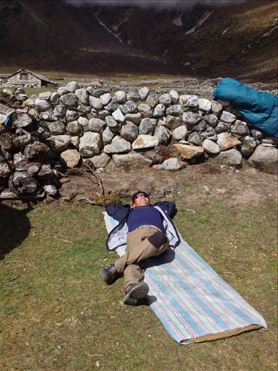 Our guide taking five. 