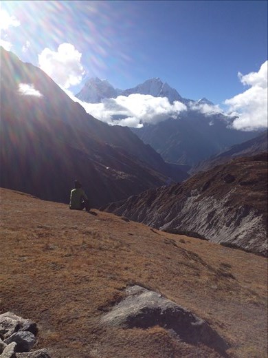A familiar sight was finding the guy carrying all the bags waiting for us at the top of every hill. 